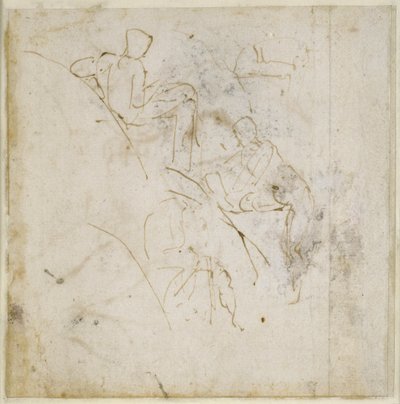 Figurenstudie, ca. 1511 von Michelangelo Buonarroti